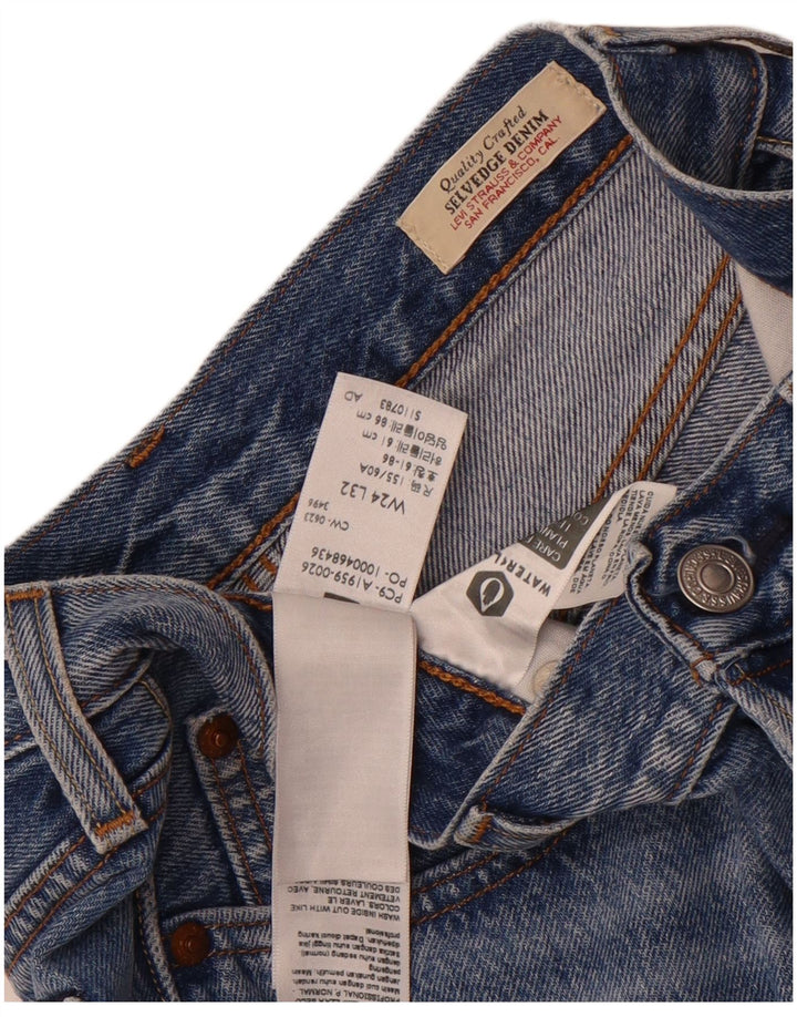 Levi's Womens 501 denimshorts W24 XS blå bomuld