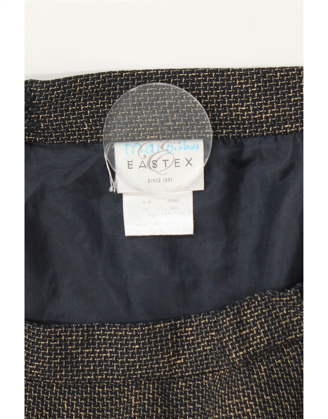 Eastex trompetnederdel til kvinder UK 12 Medium W30 Marineblå polyester