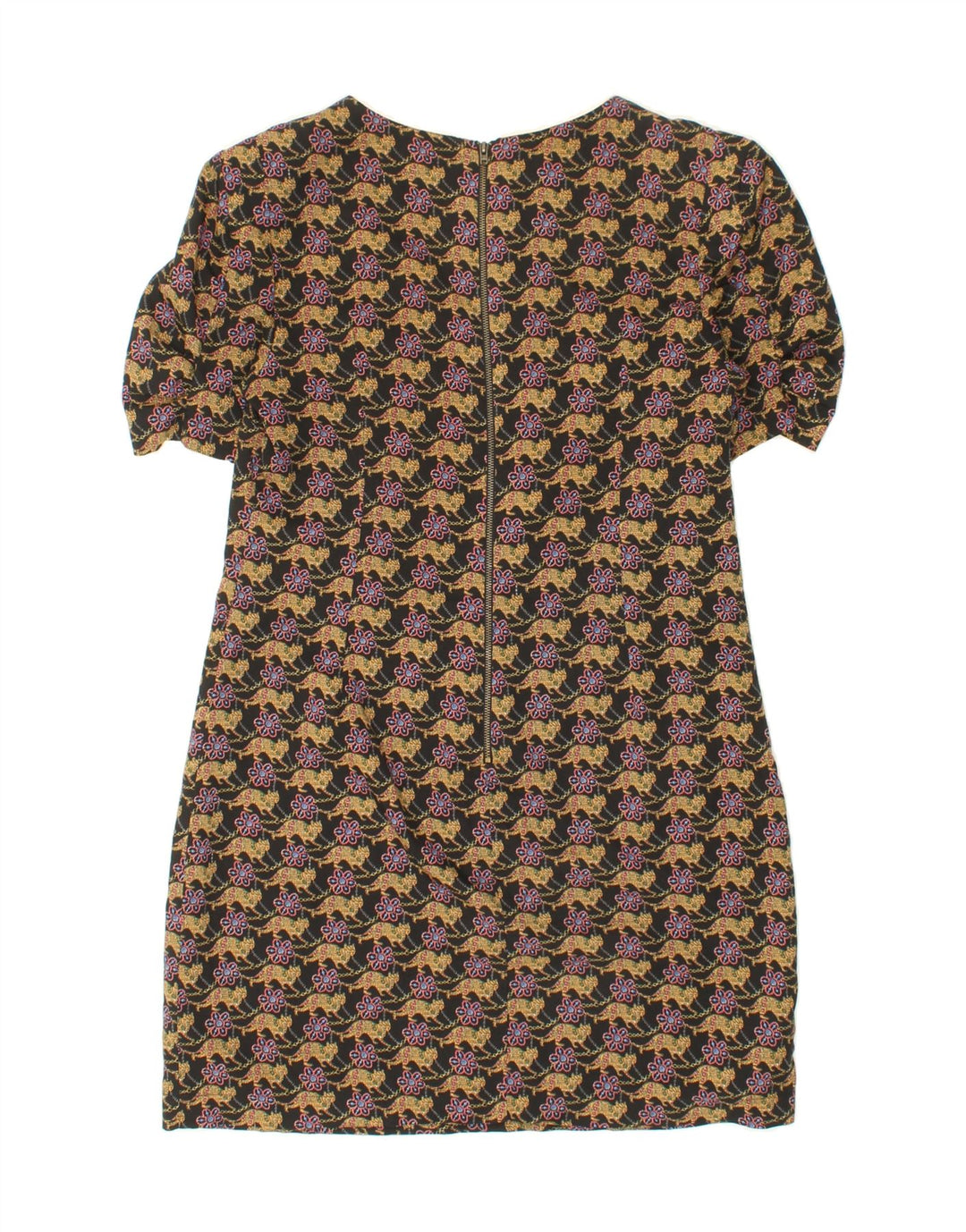 THE LIMITED Womens Sheath Dress UK 14 Medium  Black Animal Print Polyester Vintage The limited and Second-Hand The limited from Messina Hembry 