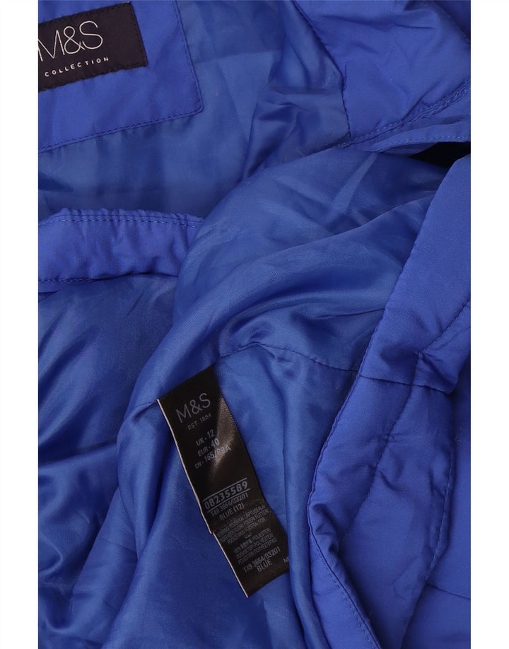 Marks & Spencer Polstret jakke til kvinder UK 12 Medium Blue Polyester