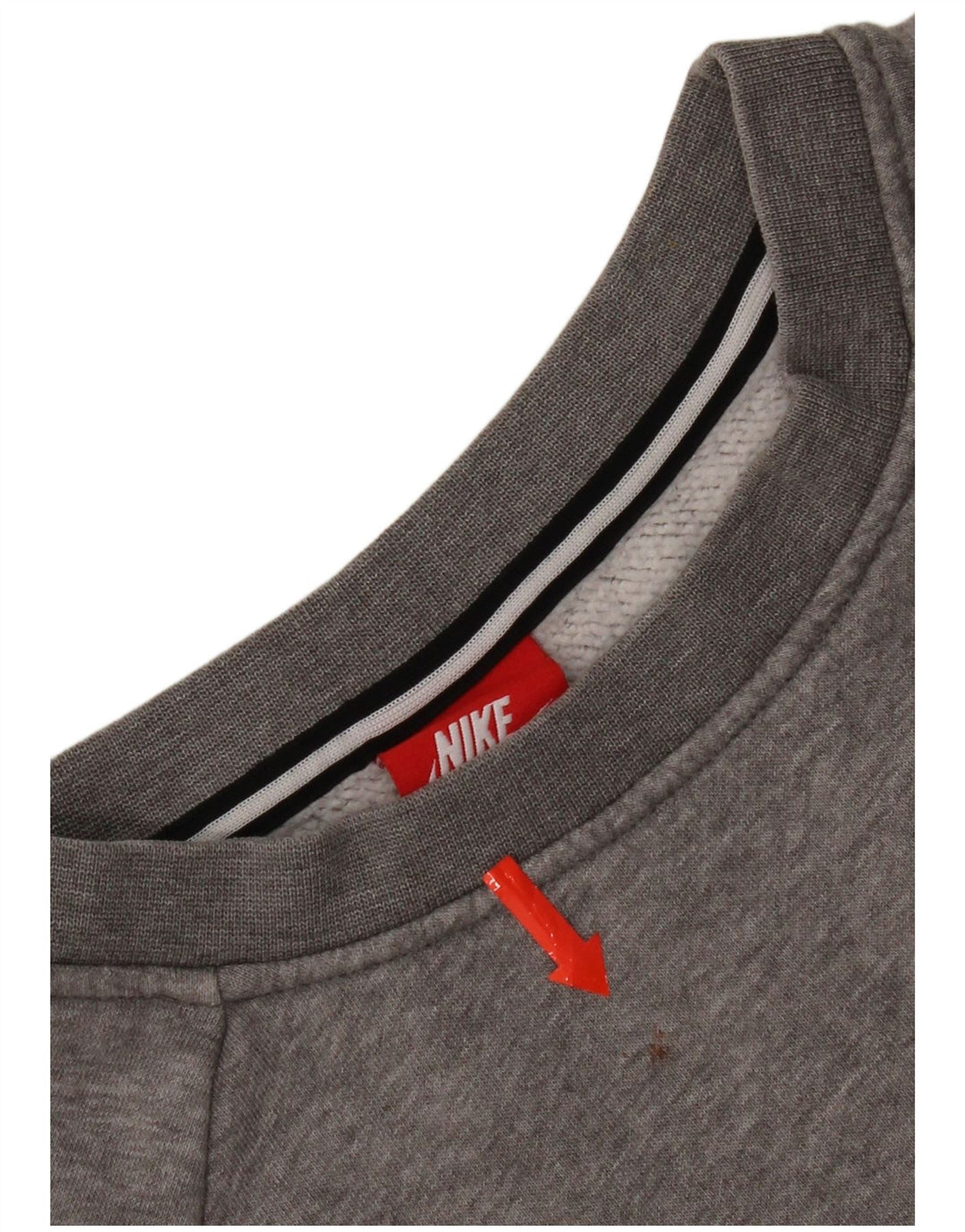 Nike Dame Oversized Sweatshirt Jumper UK 10 Small Grey Bomuld
