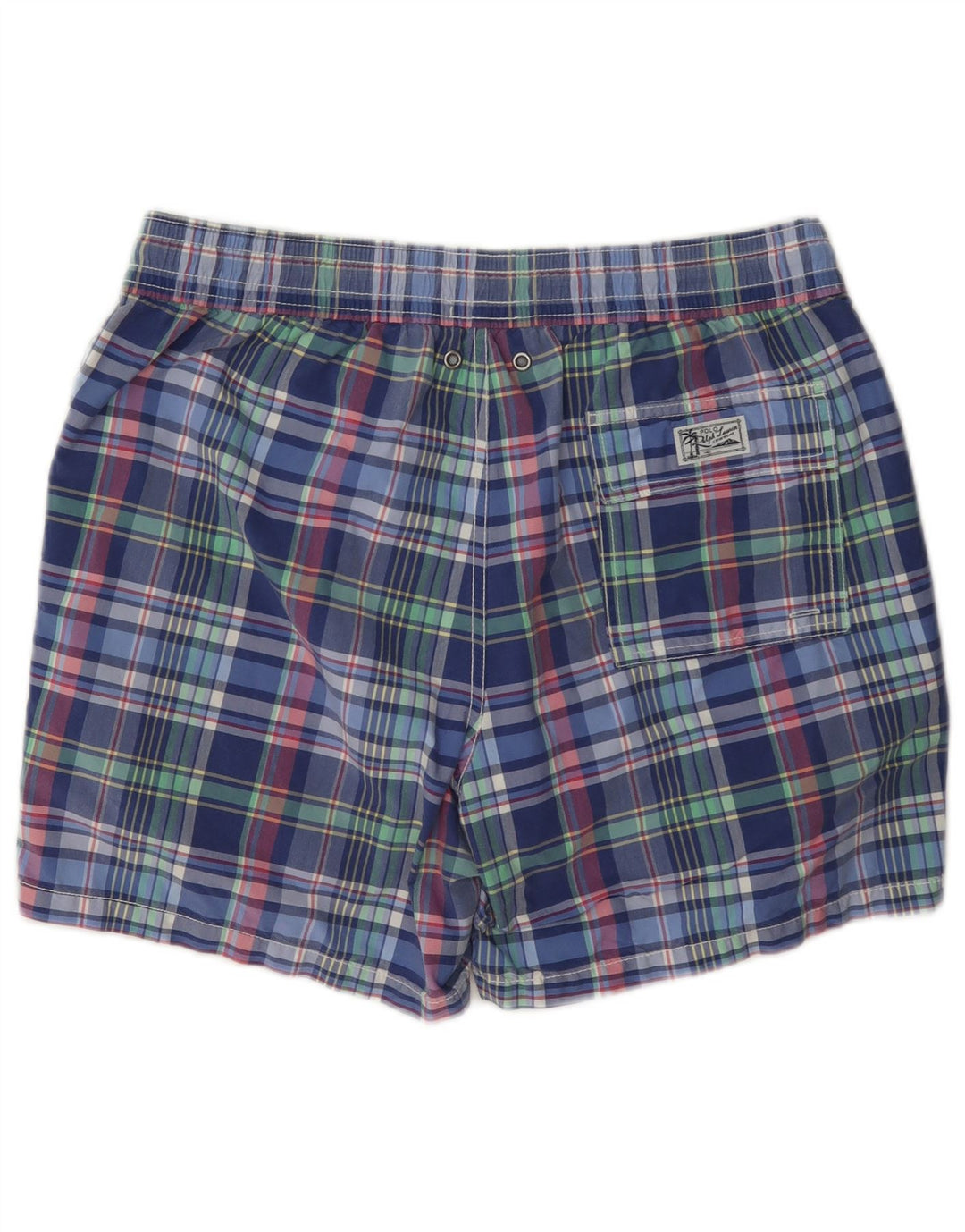 Polo Ralph Lauren Badeshorts til mænd mellemblå ternet bomuld