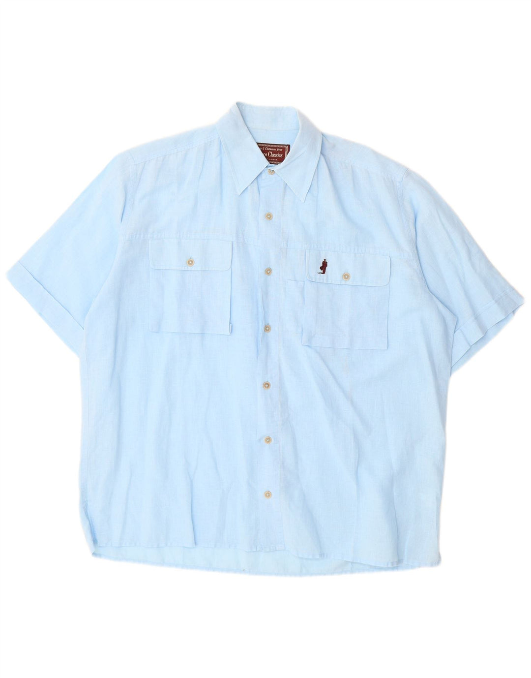 Marlboro Classics Kortærmet Herreskjorte Medium Blue