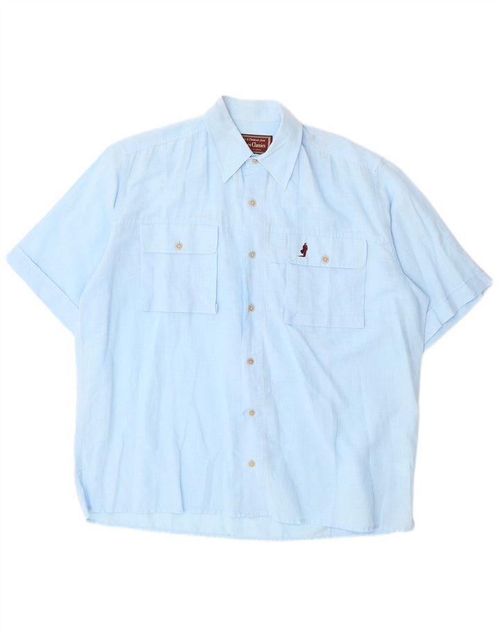 Marlboro Classics Kortærmet Herreskjorte Medium Blue