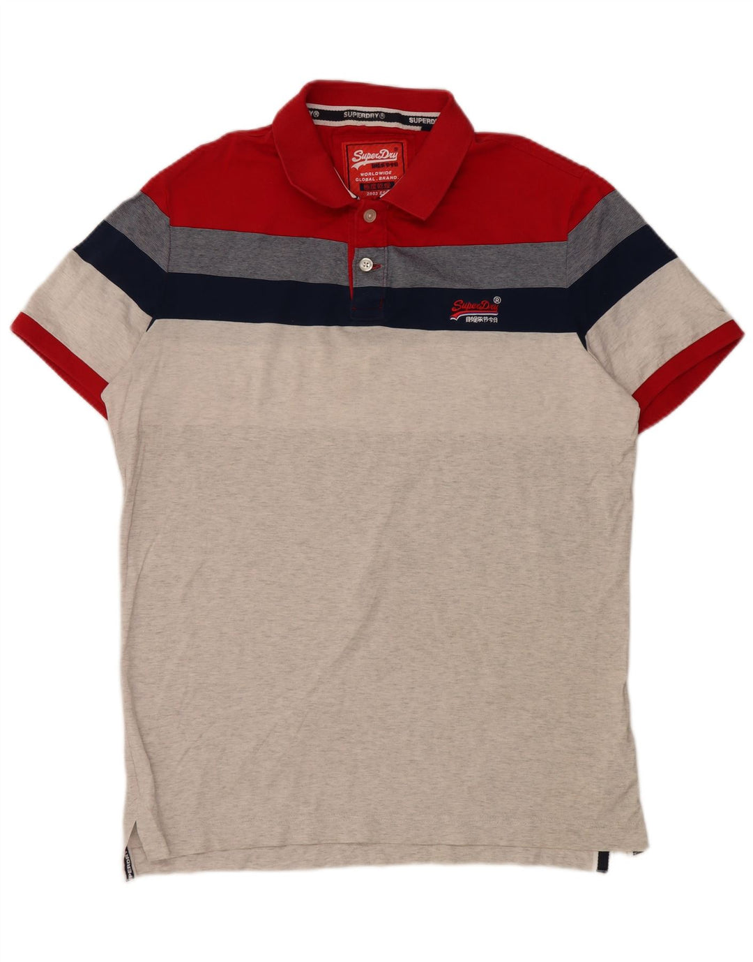 Superdry Polo Shirt til mænd XL Flerfarvet Colourblock Bomuld