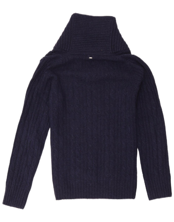 G-Star Herre Shawl Neck Jumper Sweater Medium Navy Blue Uld