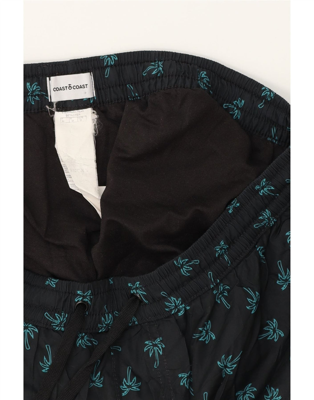 COAST Herre grafiske svømmeshorts Medium Sort Polyester