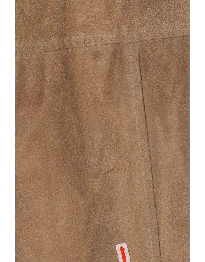 GAUDI Mens Suede Jacket UK 40 Large Beige