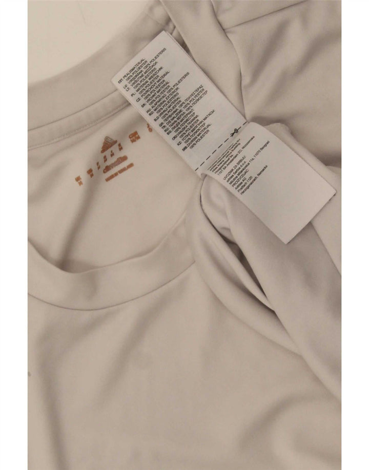 Adidas Herre Climalite T-Shirt Top Medium White Polyester