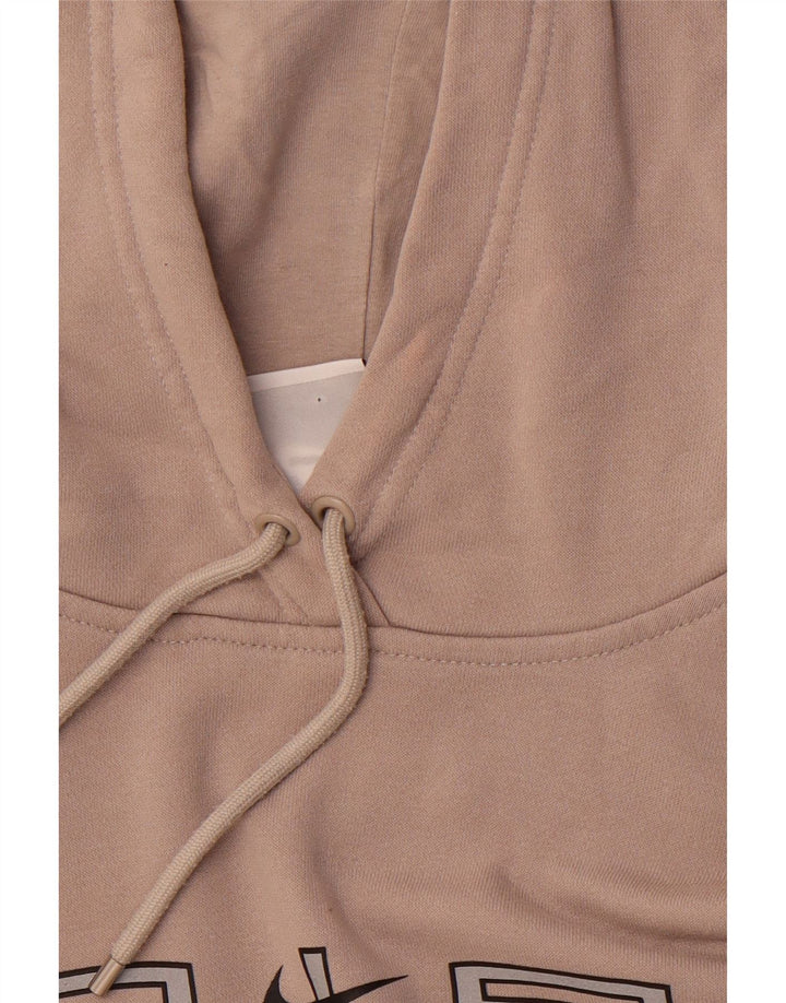 NIKE Herre Loose Fit Grafisk Hoodie Jumper Lille Brun Colourblock Bomuld