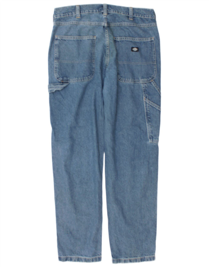 Dickies Herre Cargo Tapered Jeans W33 L32 Blå Bomuld