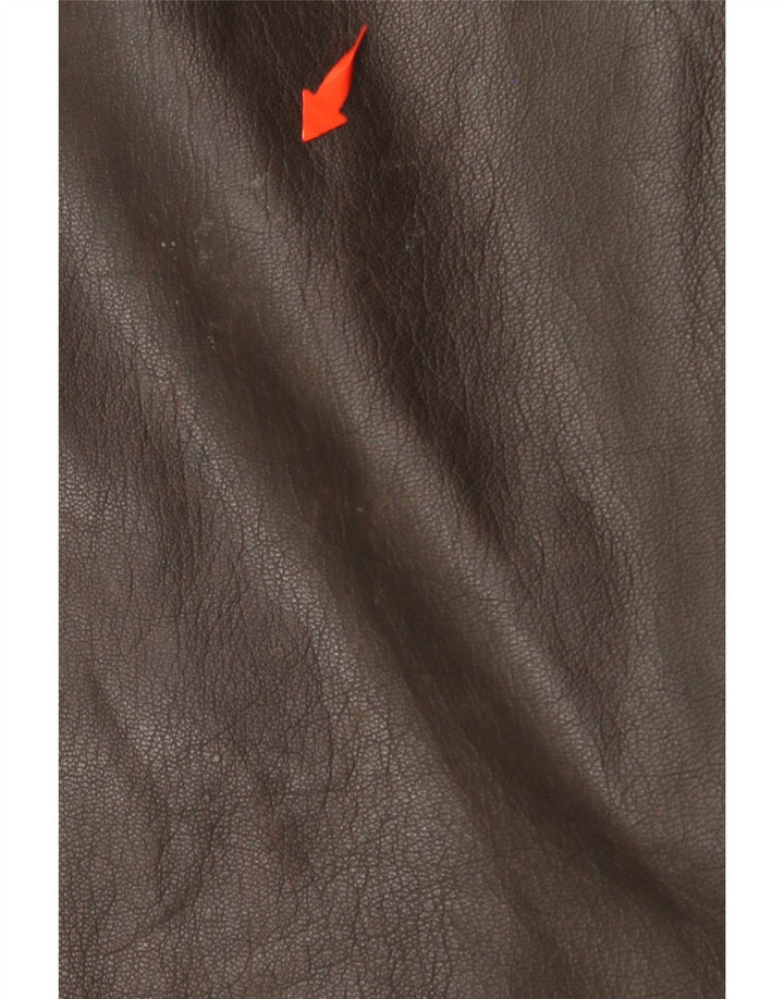 MILAN Herre Læderjakke UK 44 2XL Brunt Læder