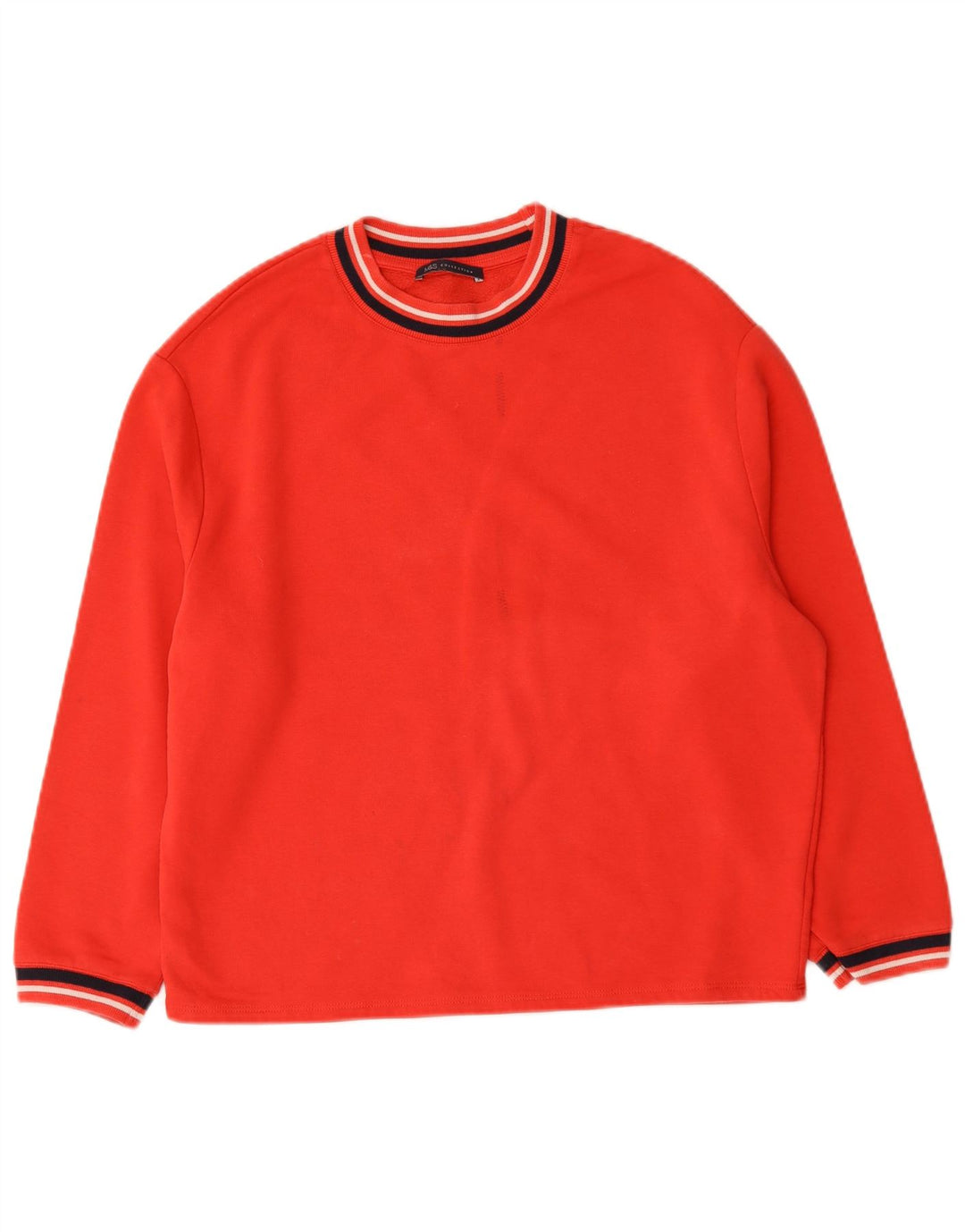 Marks & Spencer Dame Oversized Sweatshirt Jumper UK 10 Lille rød bomuld