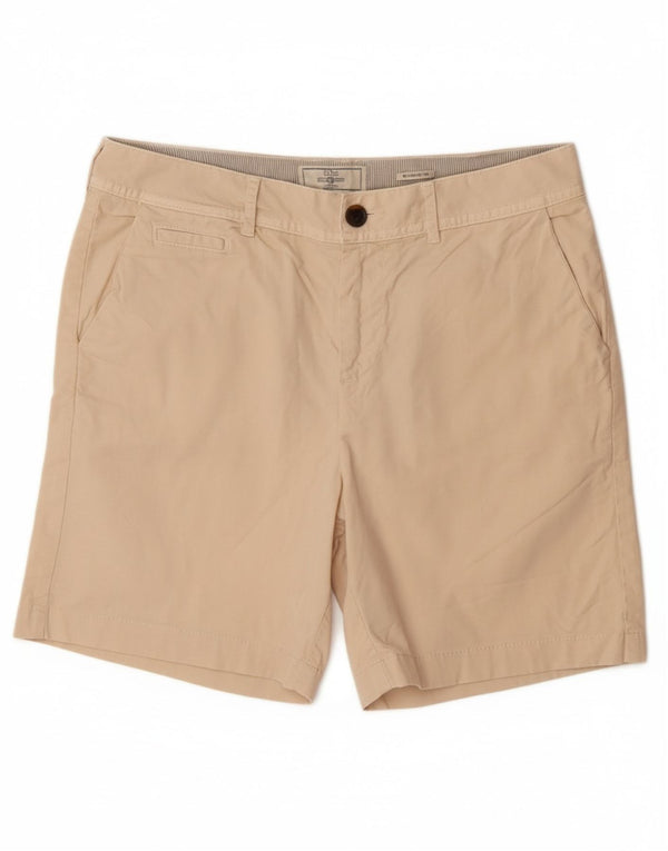 FAT FACE Kvinder Chino Shorts med høj talje UK 12 Medium W32 Beige Bomuld