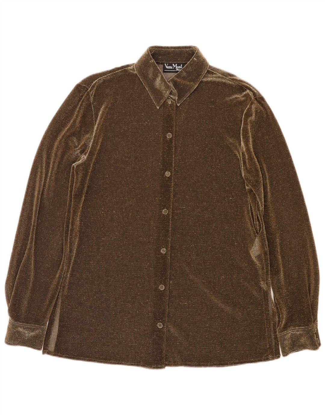 Vera Mont skjortebluse til kvinder UK 12 Medium Brun Polyester
