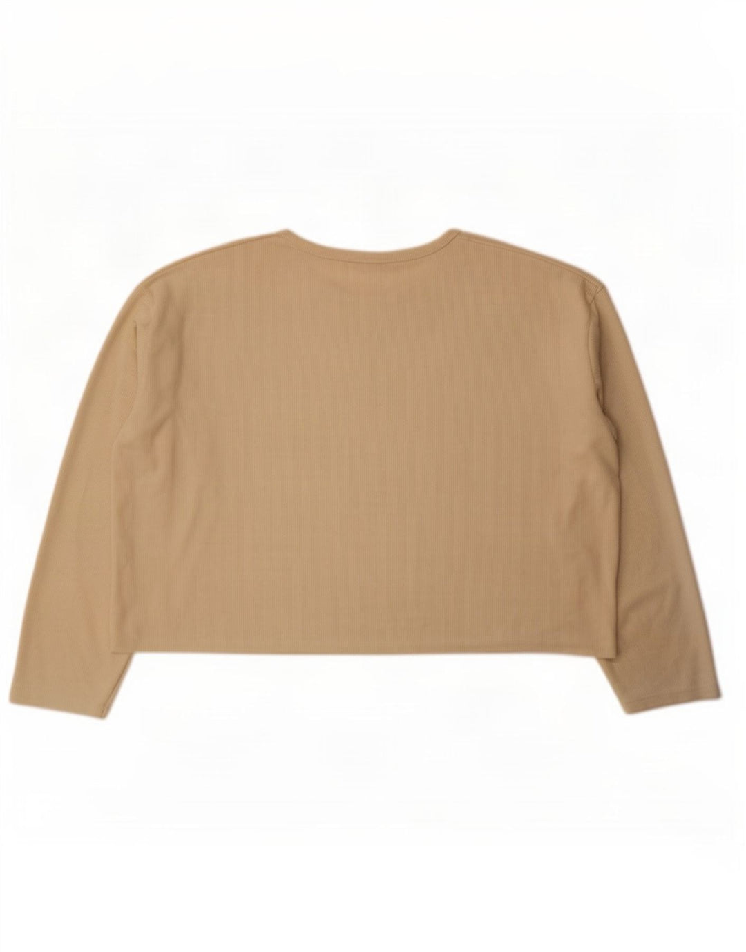 Zara Herre Loose Fit Top Langærmet Stor Beige