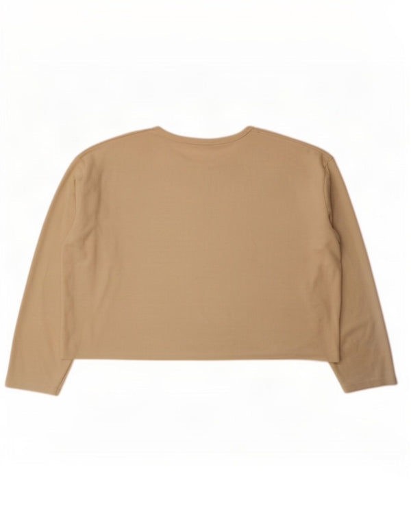 Zara Herre Loose Fit Top Langærmet Stor Beige
