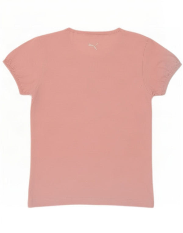 Puma Grafisk T-Shirt Top UK 10 Small Pink
