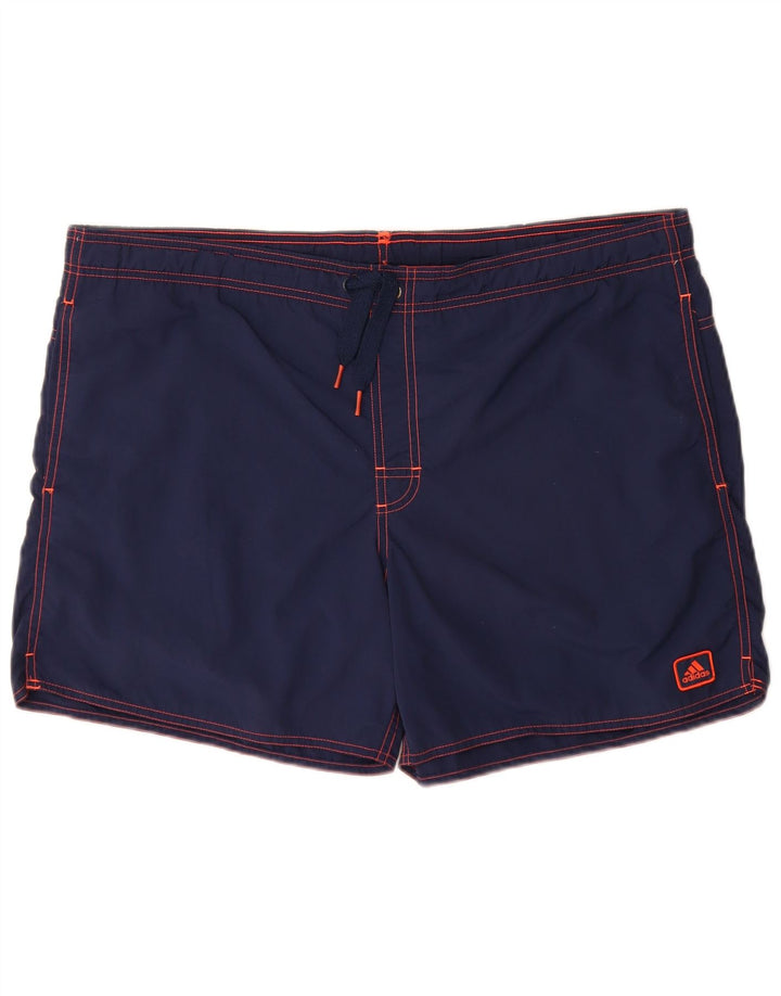 Adidas Badeshorts til mænd mellem marineblå nylon