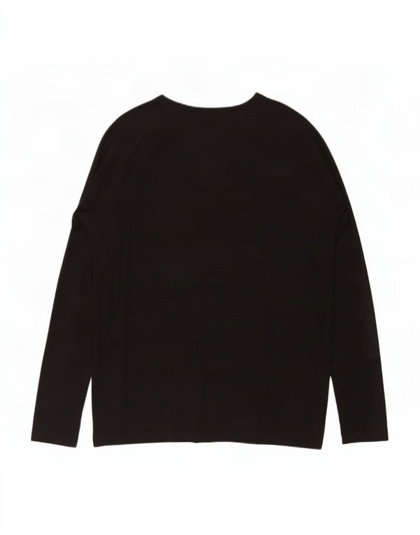 Zara Dame Oversized Top Langærmet UK 10 Lille Sort