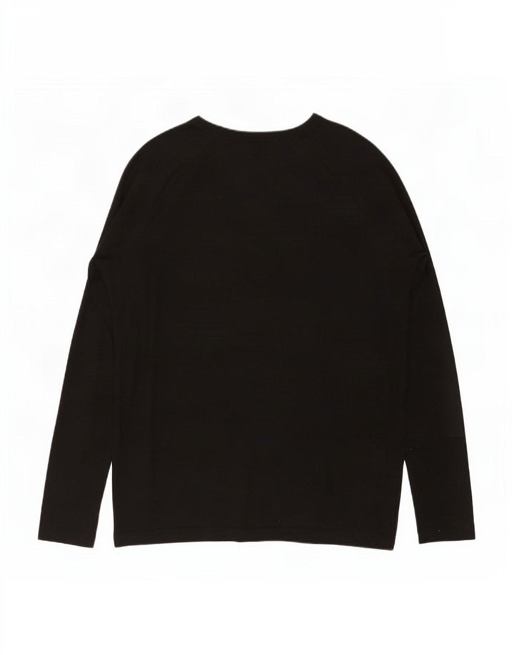 Zara Dame Oversized Top Langærmet UK 10 Lille Sort