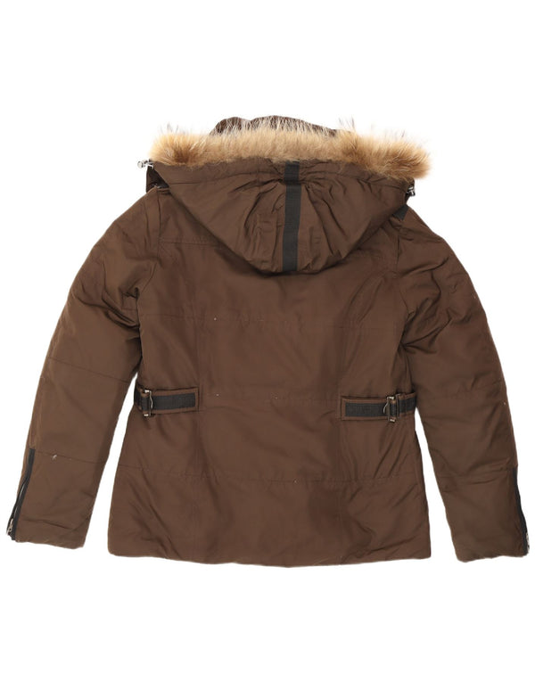Invicta Polstret hættejakke til kvinder UK 12 Medium Brun Polyester
