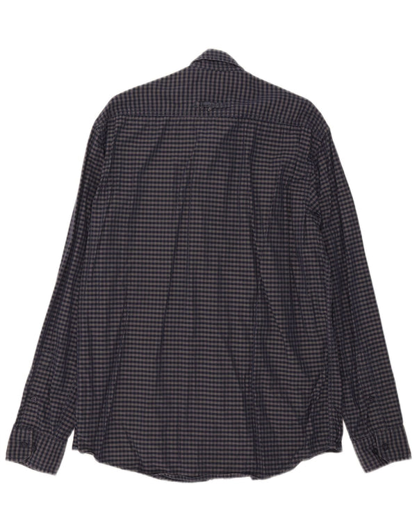 Camel Active Herre Regular Fit skjorte Medium Navy Blue Gingham Cotton