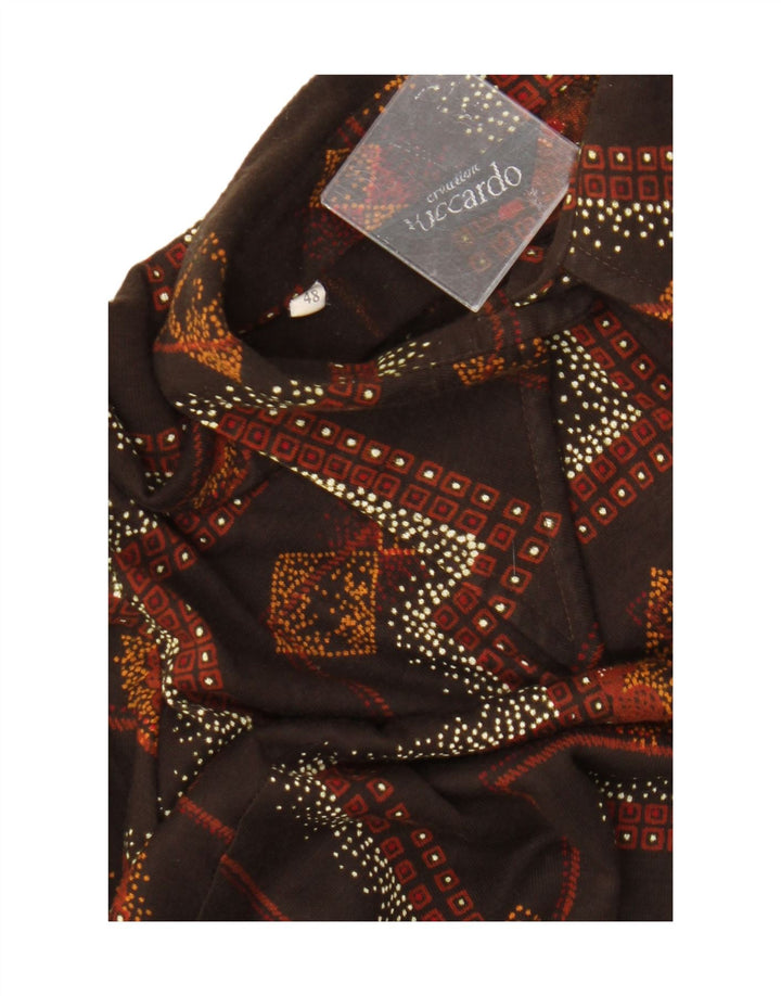Creation Dameskjorte IT 48 Medium Brun Geometrisk Akryl