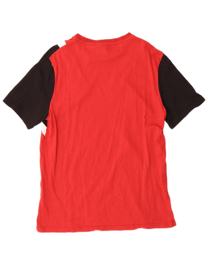 Lyle & Scott Herre T-Shirt Top Medium Rød Colourblock Bomuld
