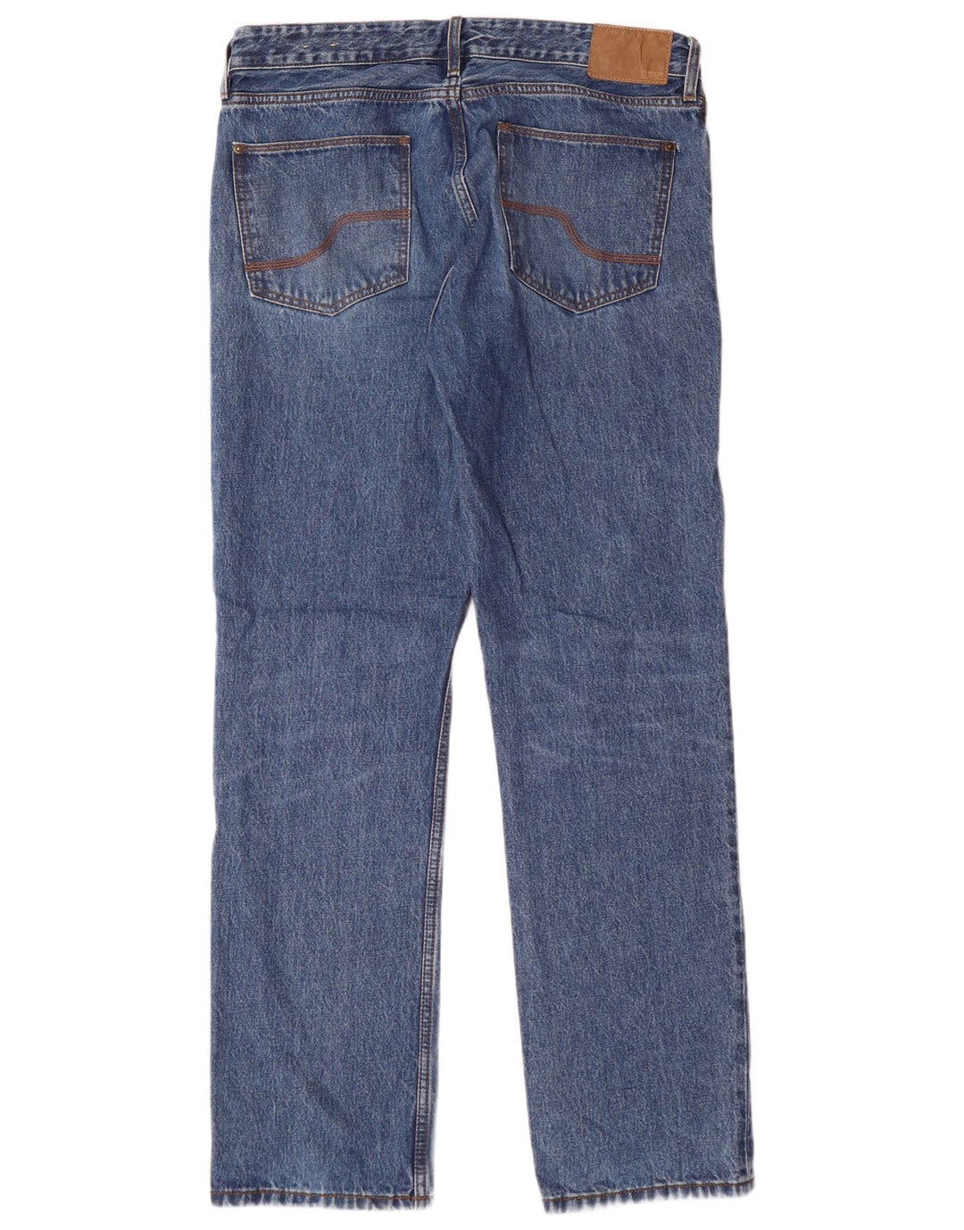 Fat Face Herre Straight Jeans W34 L32 Blå Bomuld