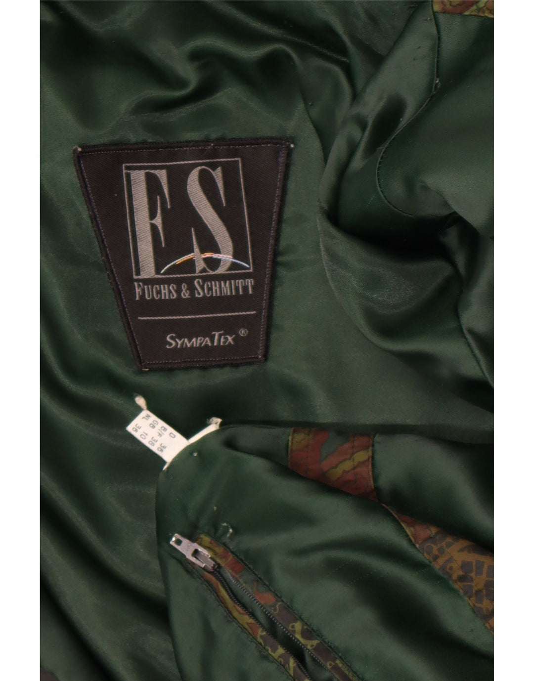 FUCHS & SCHMITT Dame Windbreaker Jacket UK 10 Small Green Paisley