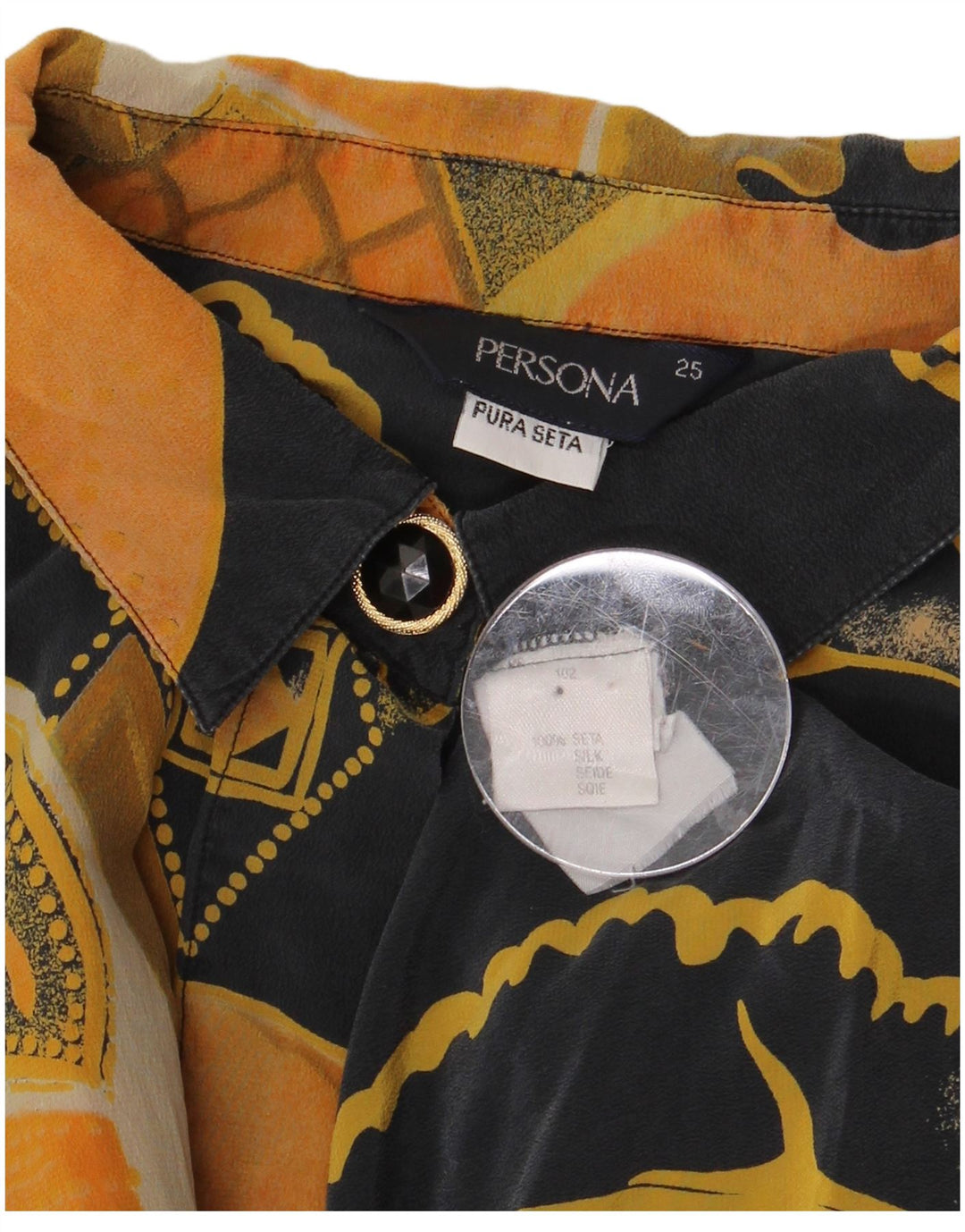 Persona Womens Plus Size skjortebluse Størrelse 25 Stor Flerfarvet Silke