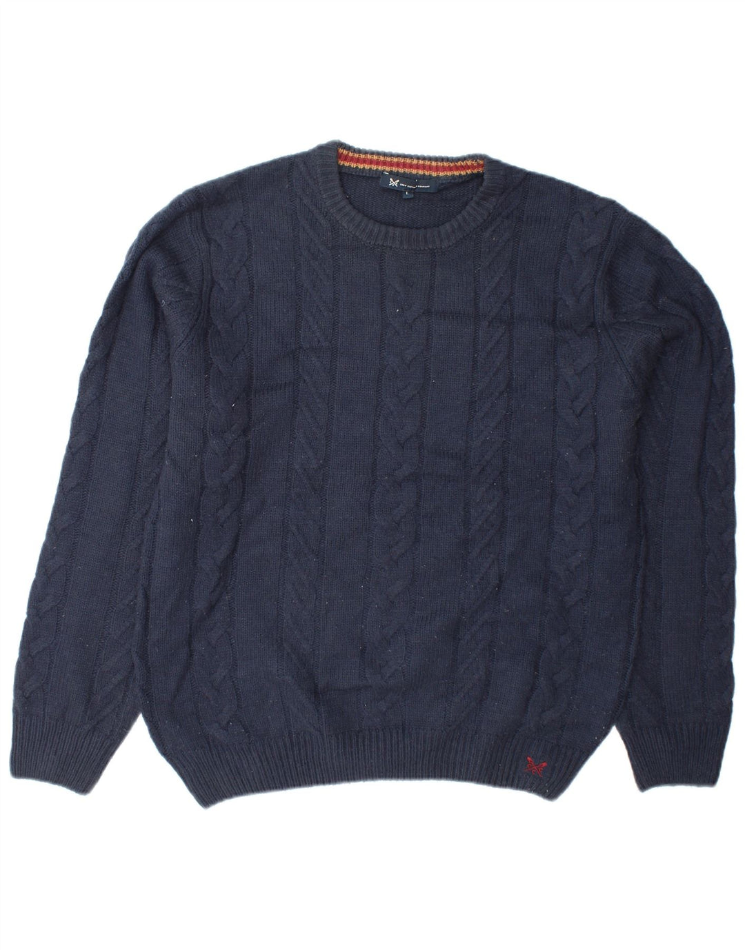 CREW TØJ Herre Crew Neck Jumper Sweater Stor Marineblå Akryl