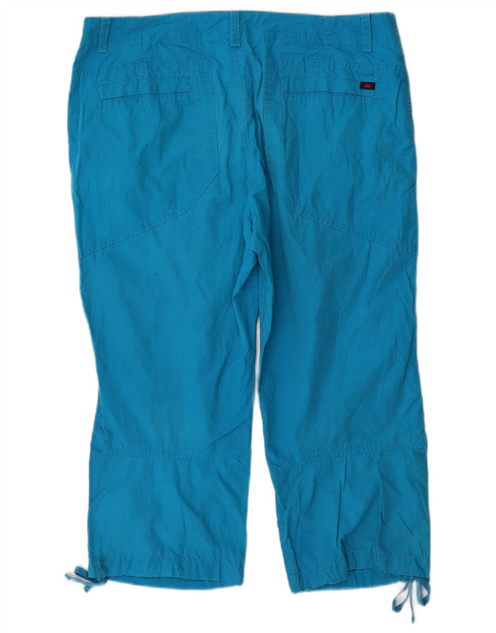 KAPPA Lige Capri-bukser til kvinder, perfekt pasform IT 48 XL W34 L20 Blå