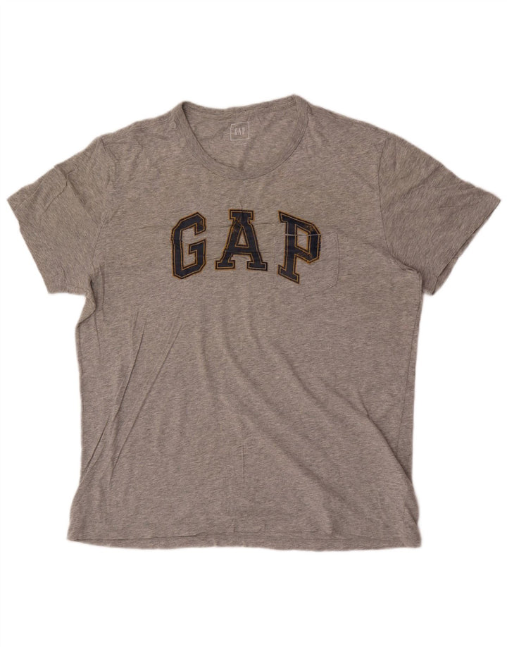 Gap Herre Grafisk T-Shirt Top Stor Grå