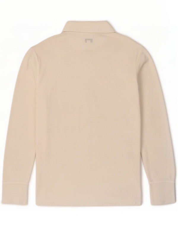 Armani Jeans Langærmet herre poloshirt Stor hvid bomuld