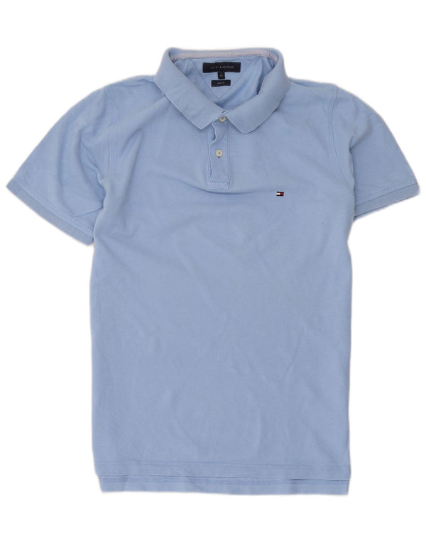 TOMMY HILFIGER Herre Slim Fit Polo Shirt XL Blå Bomuld