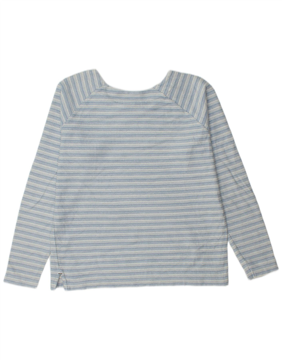 Weird Fish Dame Sweatshirt Jumper UK 14 Stor blå stribet bomuld