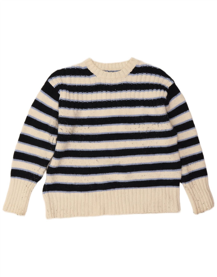 Marks & Spencer Dame Boat Neck Jumper Sweater UK 14 Medium Navy Blue