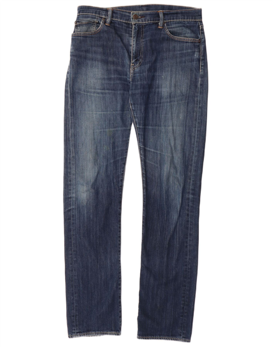 Levi's Herre 504 lige jeans W34 L36 blå bomuld