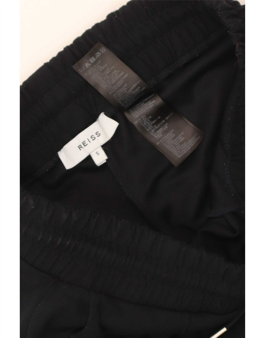 Reiss Womens Tracksuit Bukser med brede ben UK 10 Small Black Polyester