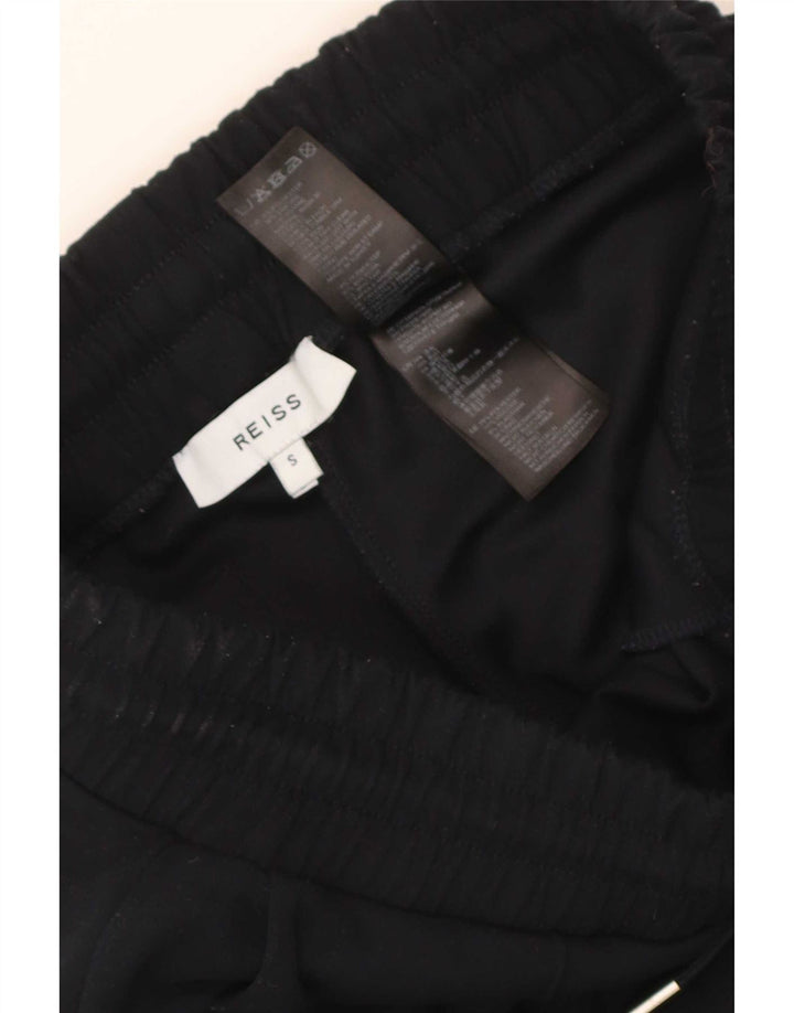 Reiss Womens Tracksuit Bukser med brede ben UK 10 Small Black Polyester