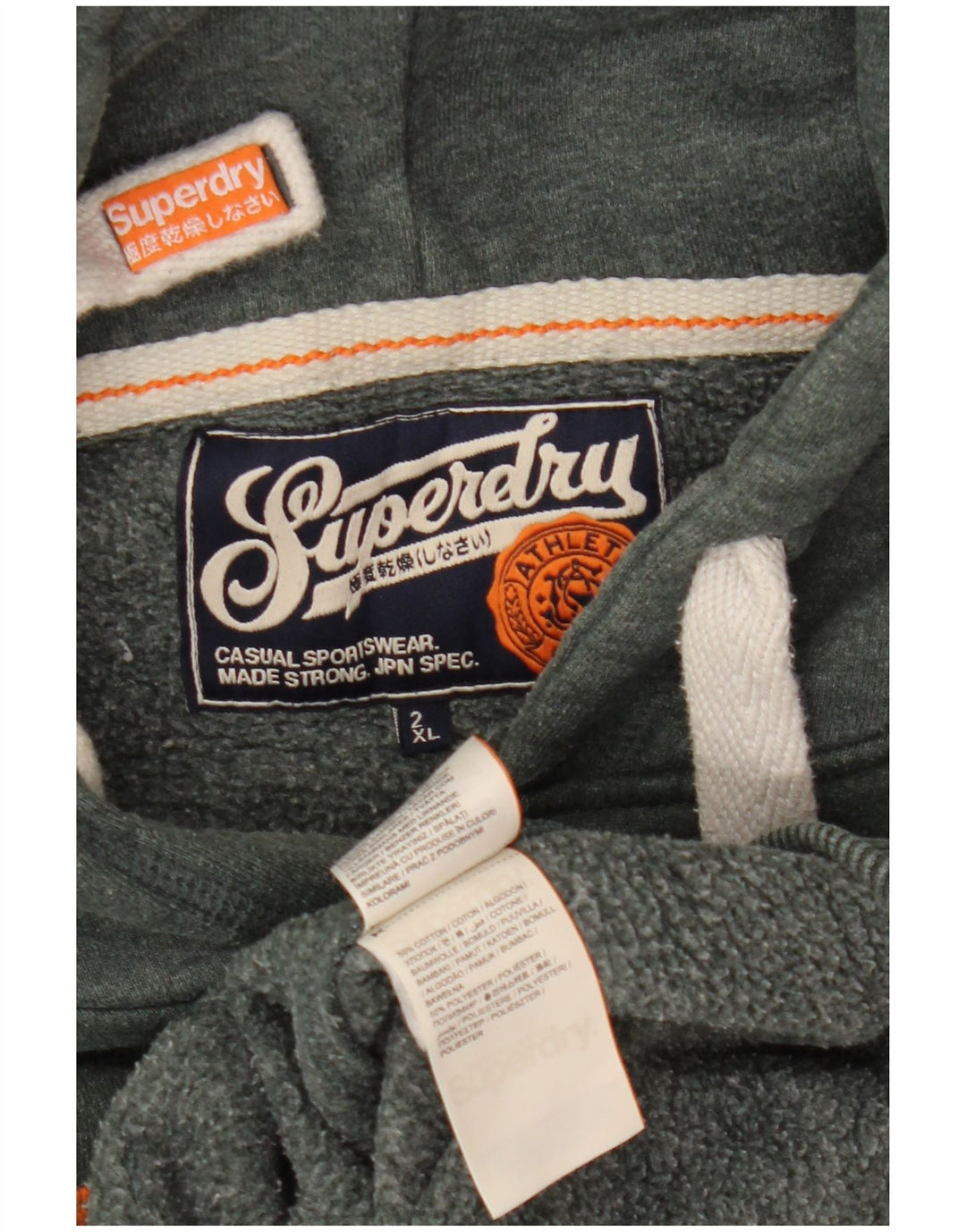 Superdry Grafisk hættetrøje til mænd 2XL Grøn bomuld