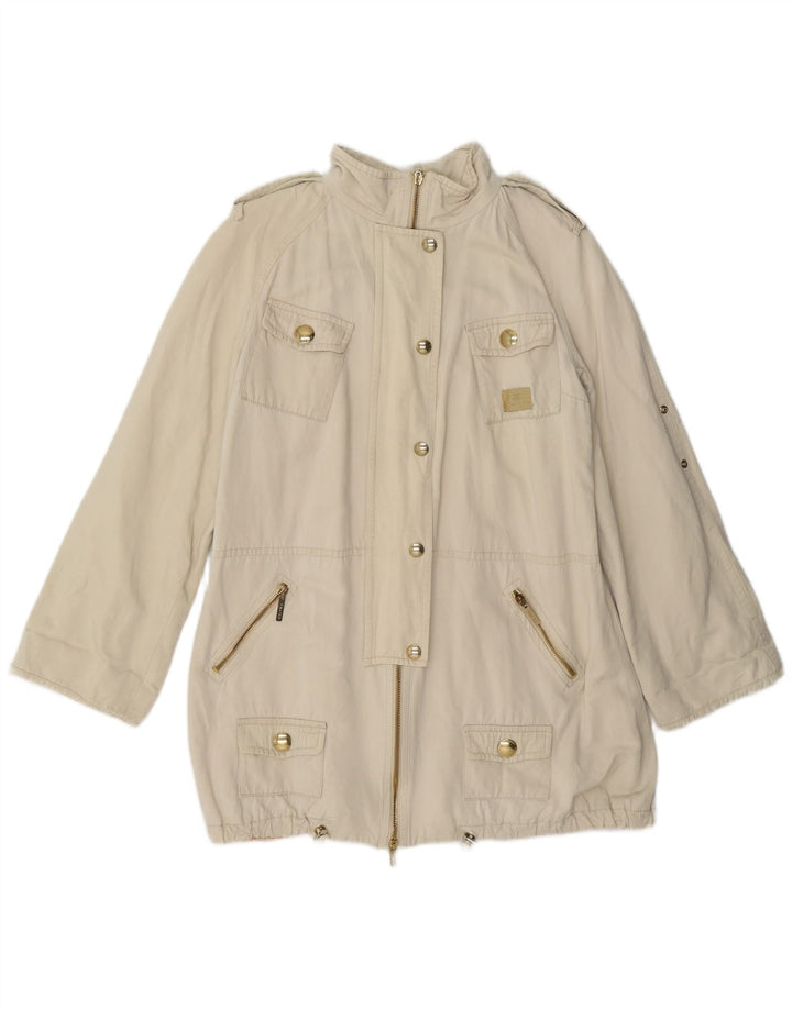 Elisabetta Franchi Militærjakke til kvinder IT 46 Large Off White