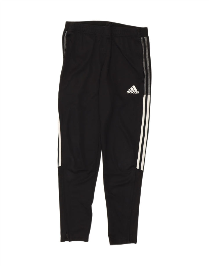 ADIDAS Womens Aeroready Tracksuit Trousers UK 14 Medium  Black Polyester Vintage Adidas and Second-Hand Adidas from Messina Hembry 