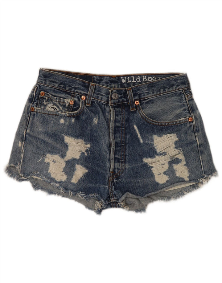 Levi's Womens 501 Distressed Denim Shorts W31 Medium Blue