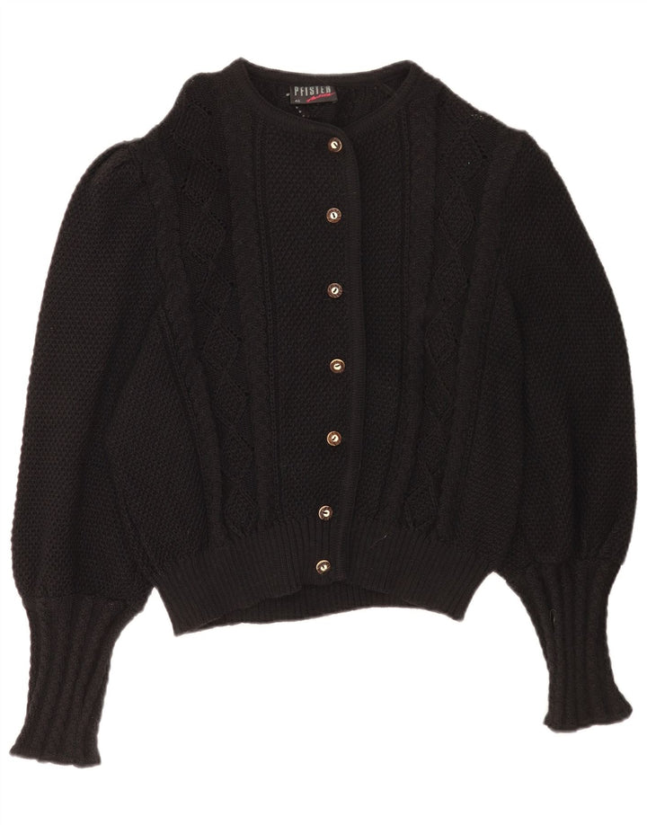 Pfister Dame Cardigan Sweater EU 46 XL Sort Virgin Wool