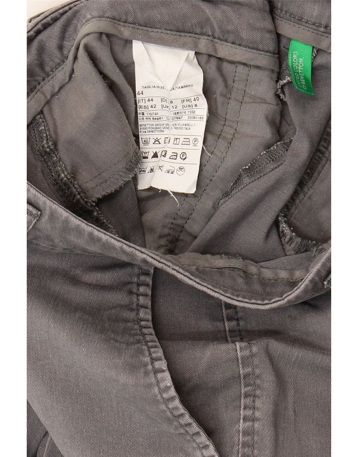 BENETTON Womens Slim Chino Trousers IT 44 Medium W32 L27 Grey Cotton Vintage Benetton and Second-Hand Benetton from Messina Hembry 