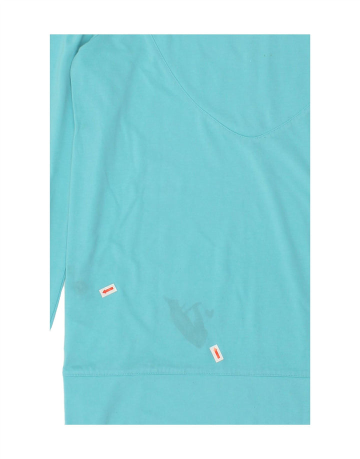 ADIDAS Womens Zip Neck Top Long Sleeve EU 38 Medium Blue Polyester Vintage Adidas and Second-Hand Adidas from Messina Hembry 