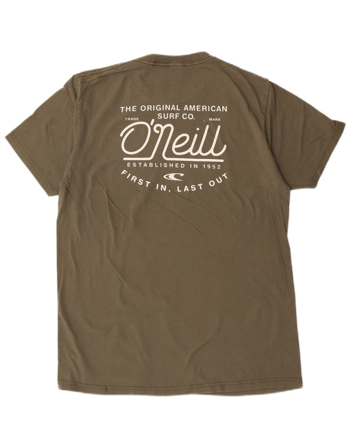 O'Neill Herre Modern Fit Grafisk T-Shirt Top Medium Grøn Bomuld